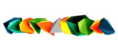 3d düşük poli üçgen tasarım elementleri