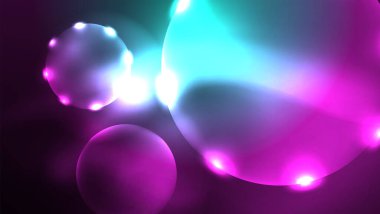 Parlak parlak ışık efektli daireler, soyut arkaplan duvar kağıdı tasarımı