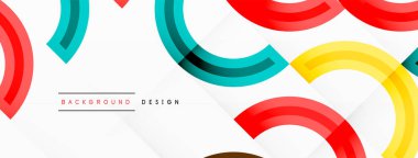 Değişik tonlara ve renklere sahip canlı ve göz alıcı bir tasarıma sahip renkli çemberler girdap ve dinamik bir etki yaratıyor.