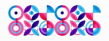 Renkli çember soyut arkaplan. Duvar kağıdı, afiş, sunum, arkaplan şablonu