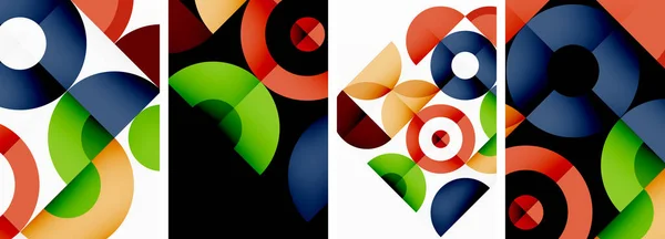 Vektor Illustrationen Abstrakter Geometrischer Hintergrundmotive Für Poster Tapeten Oder Landing — Stockvektor