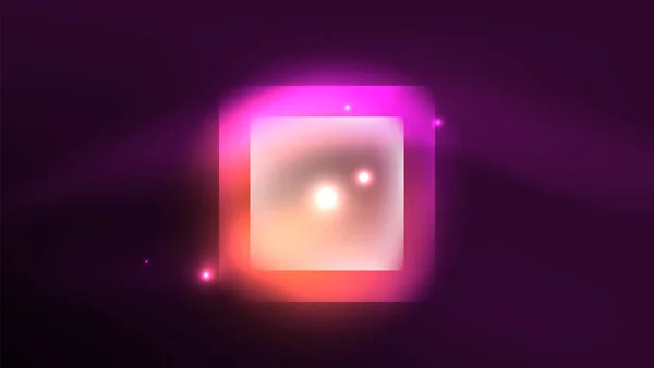 Abstrakter Hintergrund Landing Page Geometrische Formen Aus Glas Mit Leuchtenden — Stockvektor