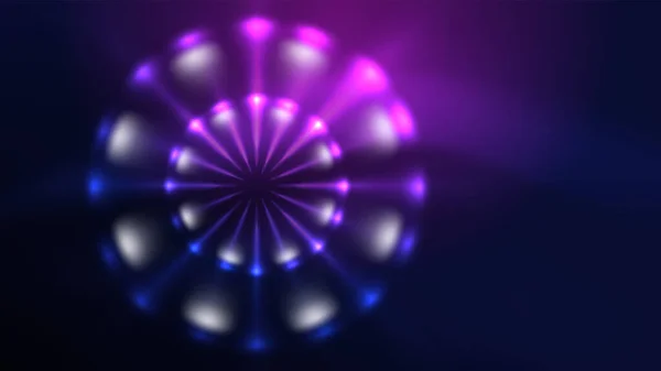 Kruhy Jasným Neonem Lesklé Světelné Efekty Abstraktní Pozadí Tapety Design — Stockový vektor