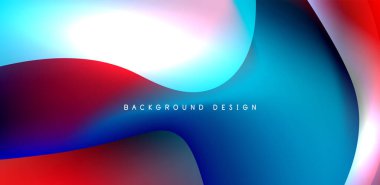 Soyut arkaplan renklerine sahip güzel sıvı şekiller