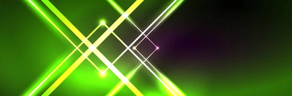 Neonově Zářící Vlnové Linie Magický Koncept Osvětlení Vesmíru Vektorová Ilustrace — Stockový vektor