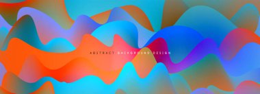 Kapaklar, şablonlar, el ilanları, pankartlar, broşürler, afişler için dinamik sıvı dalgalar soyut arkaplan