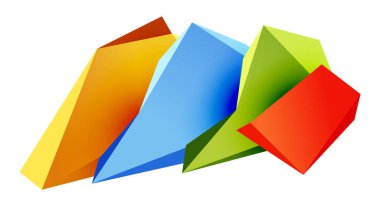 Vektör 3d düşük polimetrik üçgen geometrik tasarım elementleri