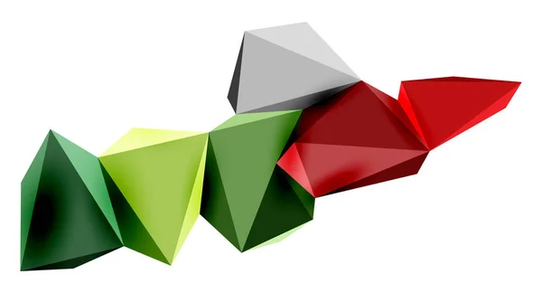 Låg Poly Triangel Designelement — Stock vektor