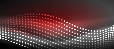 Pürüzsüz bir neon dalgası içeren parlak ve şık bir tasarım. Karanlık bir arkaplanda parlıyor. Her projeye modern ve keskin bir dokunuş eklemek için mükemmel.