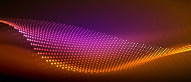 Pürüzsüz bir neon dalgası içeren parlak ve şık bir tasarım. Karanlık bir arkaplanda parlıyor. Her projeye modern ve keskin bir dokunuş eklemek için mükemmel.