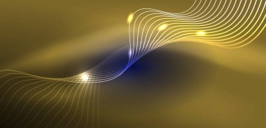 Soyut arkaplan neon dalgası. Duvar kağıdı, afiş, arkaplan, iniş sayfası, duvar resimleri, davetiyeler, posterler için yüksek teknoloji tasarımı