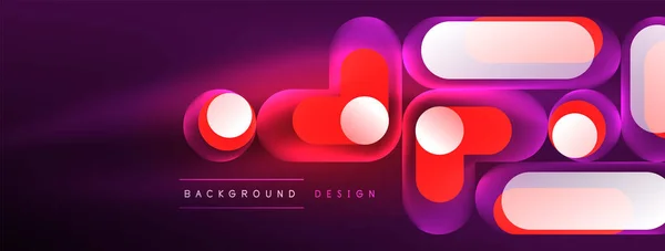 Neon Cirkel Abstracte Achtergrond Sjabloon Voor Behang Banner Presentatie Achtergrond — Stockvector