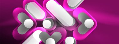 Parlak yuvarlak şekiller soyut arkaplan. Duvar kağıdı, afiş, sunum, arkaplan şablonu