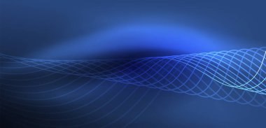 Soyut arkaplan neon dalgası. Duvar kağıdı, afiş, arkaplan, iniş sayfası, duvar resimleri, davetiyeler, posterler için yüksek teknoloji tasarımı