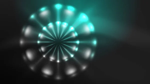 Kreise Mit Hellen Neonlichteffekten Abstrakter Hintergrundgestaltung — Stockvektor