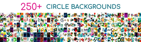 Mega Set Circle Abstract Background Vector Design Templates Designs Wallpaper — Stock Vector