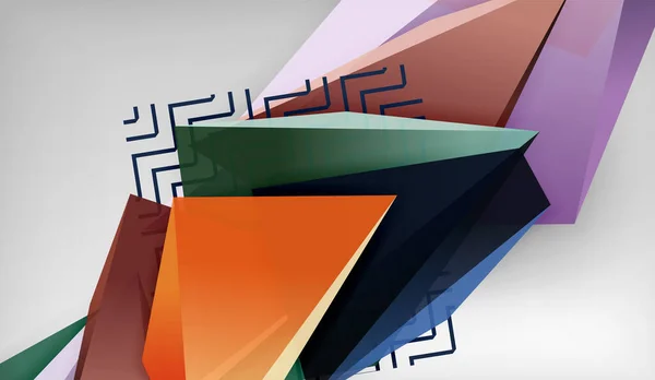 Triangle Vecteur Abstrait Fond Conception Entreprise Technologie Pour Papier Peint — Image vectorielle