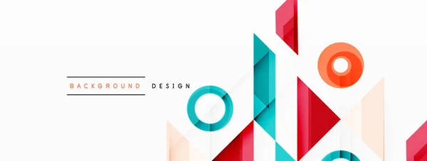 Triângulos Coloridos Círculos Fundo Abstrato Design Para Papel Parede Banner — Vetor de Stock