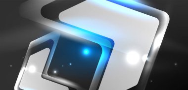 Neon hız oku ve çizgi arka planı şekillendirir. Parlak arka planlı yüksek teknoloji konsepti. Karanlıkta parlayan ışık efekti