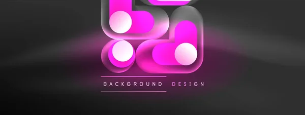 Glowing Shapes Abstract Background Template Wallpaper Banner Presentation Background — Stock Vector