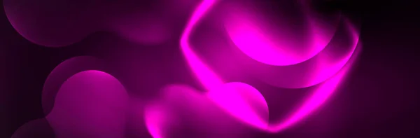 Magic Neon Glowing Lights Abstract Background Wallpaper Design Vector Illustration — ストックベクタ