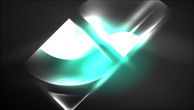 Soyut arka plan tekno neon parlayan daire şekilleri ve ışık efektli yuvarlak elemetler. Duvar kağıdı, afiş, arkaplan, iniş sayfası, duvar resimleri, davetiyeler, posterler için yüksek teknoloji tasarımı