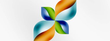 Vektör soyut geometrik arkaplan. Tekno çiçek yaprakları konsepti. Duvar kağıdı ya da doku tasarımı, parlak poster, afiş, broşür