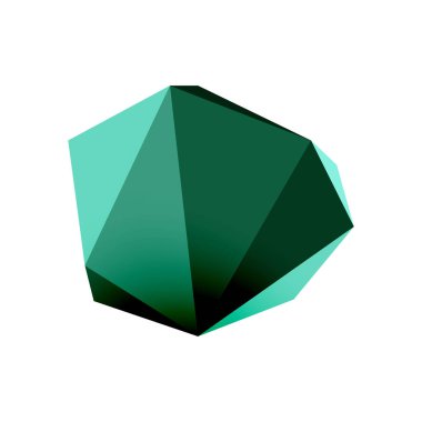 Soyut düşük polyester taş tasarımı. Geometrik 3d vektör tasarım ögesi