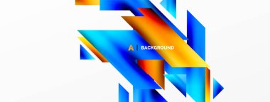 Modern trend minimalist soyut arka plan. Geometrik desen tasarımı, 3 boyutlu ve gölge efektleri. Vektör İllüstrasyonu