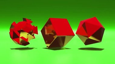 3d canlandırma soyut arkaplan geometrik şekil hareketi grafikleri