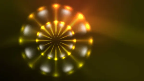 Néon Cercles Lumineux Concept Lumière Espace Énergie Magique Fond Abstrait — Image vectorielle
