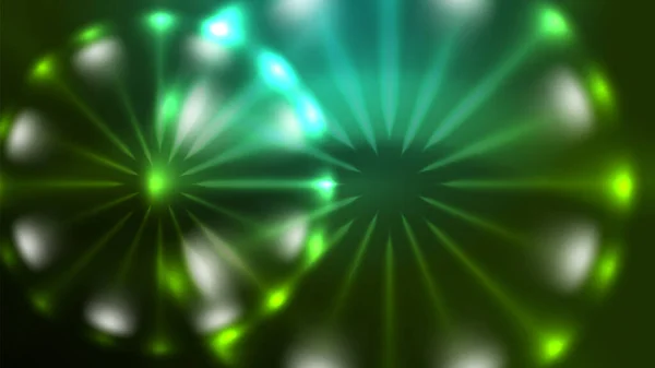 Neon Glödande Cirklar Magi Energi Utrymme Ljus Koncept Abstrakt Bakgrund — Stock vektor