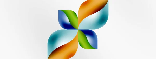 矢量抽象几何背景 从技术上讲 花瓣的概念 墙纸或纹理设计 明亮的海报 — 图库矢量图片