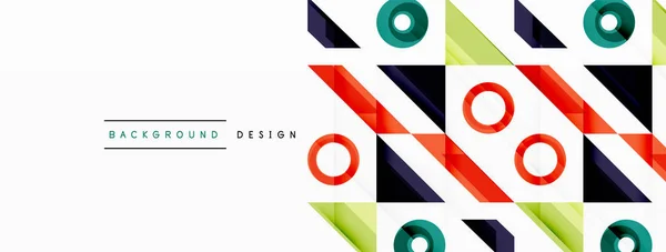 Triángulos Coloridos Círculos Fondo Abstracto Diseño Para Papel Pintado Banner — Archivo Imágenes Vectoriales