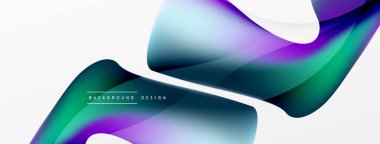 Soyut arkaplan. Duvar kağıdı, pankart, arkaplan veya iniş için akışkan renk dalgası şablonu