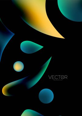 Fluid water drop shape composition abstract background. Vector illustration for banner background or landing page