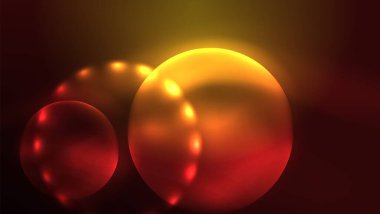 Parlak parlak ışık efektli daireler, soyut arkaplan duvar kağıdı tasarımı