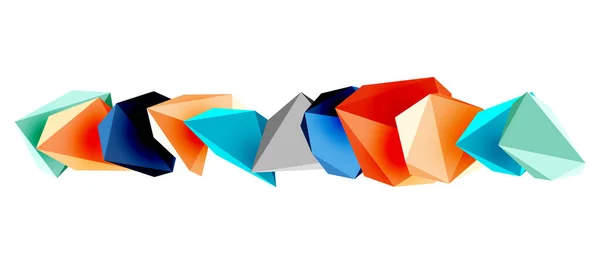 Elementi Design Basso Poli Triangolo Concetto Geometrico Banner Sfondo Carta — Vettoriale Stock