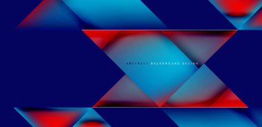 Akışkan gradyan renklerle dinamik üçgen tasarımı soyut arkaplan