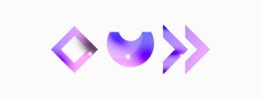Dinamik bileşim, parlak geometrik şekiller soyut arkaplan. Duvar kağıdı, afiş, arkaplan veya iniş için moda tekno iş şablonu