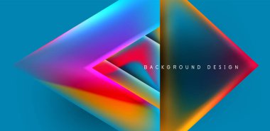 Renkli sıvı gradyanlı gelecekçi üçgen vektörü soyut arkaplan