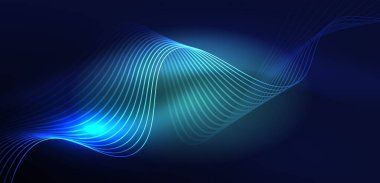 Soyut arkaplan neon dalgası. Duvar kağıdı, afiş, arkaplan, iniş sayfası, duvar resimleri, davetiyeler, posterler için yüksek teknoloji tasarımı