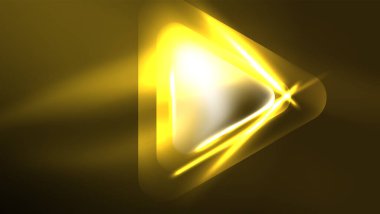 Karanlıkta ışık efektli tekno neon üçgenler