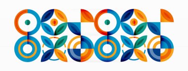 Renkli çember soyut arkaplan. Duvar kağıdı, afiş, sunum, arkaplan şablonu