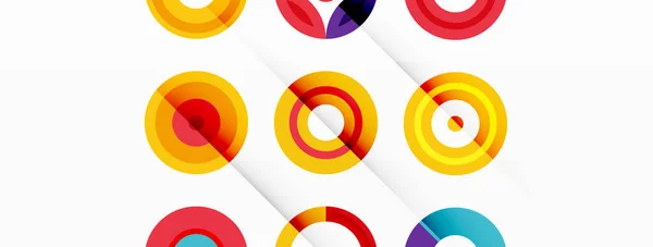 Cercuri Colorate Într Fundal Abstract Compoziției Grilei Design Pentru Tapet — Vector de stoc