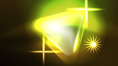 Karanlıkta ışık efektli tekno neon üçgenler