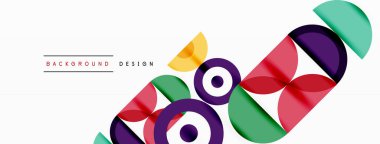 Renkli çember soyut arkaplan. Duvar kağıdı, afiş, sunum, arkaplan şablonu