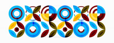 Renkli çemberler soyut arkaplan. Duvar kağıdı, afiş, arkaplan, iniş sayfası, duvar resimleri, davetiyeler, posterler için yüksek teknoloji tasarımı