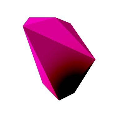 Soyut düşük polyester taş tasarımı. Geometrik 3d vektör tasarım ögesi