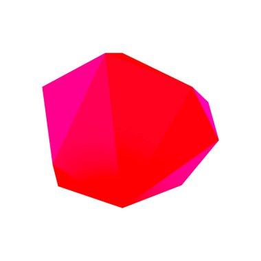 Soyut düşük polyester taş tasarımı. Geometrik 3d vektör tasarım ögesi